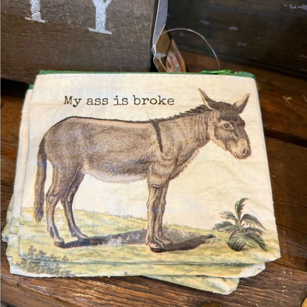 Humorous Donkey Print coin purse